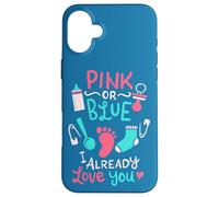 Rosa o Blu Neonato Rivela Baby Shower Gravidanza pre-parto Custodia per iPhone 16 Plus