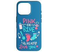 Rosa o Blu Neonato Rivela Baby Shower Gravidanza pre-parto Custodia per iPhone 16 Pro