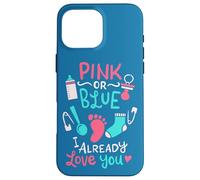 Rosa o Blu Neonato Rivela Baby Shower Gravidanza pre-parto Custodia per iPhone 16 Pro Max