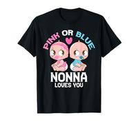 Rosa o Blu Nonna Loves You Carino Bambino Ragazza Famiglia Maglietta