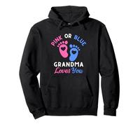 Rosa o Blu Nonna Loves You Felpa con Cappuccio
