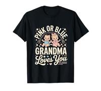 Rosa O Blu Nonna Loves You Nero Bambino Sesso Rivela Maglietta