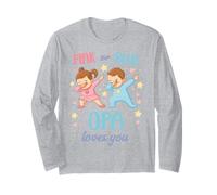 Rosa O Blu Nonno Loves You Baby Maglia a Manica
