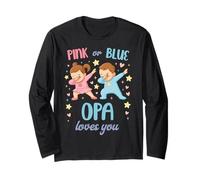 Rosa O Blu Nonno Loves You Baby Maglia a Manica