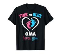 Rosa O Blu Oma Loves You Cuore Sesso Rivela Maglietta