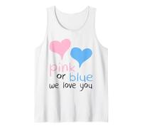 Rosa o Blu We Love You Baby Shower Gender Reveal Party Canotta