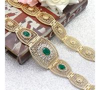 Rosa Oro Rosa Colore Marocco Kaftano Cintura Arabo Etnico Abito Da Sposa Cintura Abaya Abito Cristallo Catena Vita