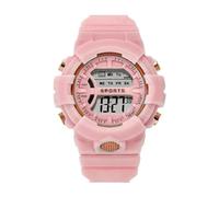 (Rosa) Orologio elettrico per bambini, per adolescenti, coppia, moda, sport, multifunzione, tavolo