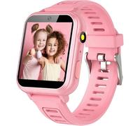 (Rosa) Orologio intelligente per bambini, orologio da gioco intelligente per bambini con 24 giochi,