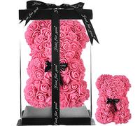 Rosa Orsacchiotto - Idea Regalo per Mamma, Donna, Adolescente - Regalo Fatto a Mano Con Scatola (Rosa)