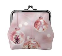 Rosa Palla di Natale Stampa Squisito Bacio Blocco Portafoglio Compatto Versatile Donne Portamonete Piccolo Sacchetto Della Chiusura