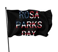 Rosa Parks Day Flag 3x5 Ft Banner Poster Sfondo decorativo Decorazione da parete Poliestere Applicare a giardino Cortile Casa Dindoor Esterno