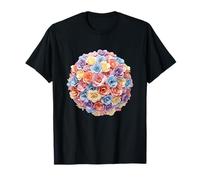 Rosa Pastello Sfera Fiore Romantico Bouquet Primavera Maglietta