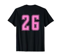 Rosa Pink Numero 26 Uniforme Numerata Squadra Sportivo Maglietta