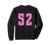 Rosa Pink Numero 52 Uniforme Numerata Squadra Sportivo Felpa