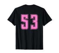 Rosa Pink Numero 53 Uniforme Numerata Squadra Sportivo Maglietta