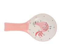 Rosa Poggia Cucchiaio Elegante in Ceramica per Cucina e Tavola | Supporto per Mestoli e Spatole, Superficie Liscia, Mantiene il Piano Pulito, per Ristoranti e Hot Pot
