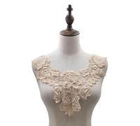 rosa ricamo fiore pizzo collare tessuto cucito applique fai da te guiribbon trim scollatura patch wdress panno decor