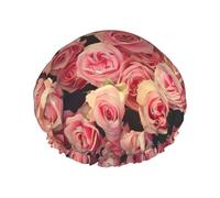 Rosa Rosa Close Up Cuffie da Doccia Donne Riutilizzabili Grande Cuffia da Doccia Uomo Quickdry Cura Dei Capelli Lunghi Brevi Bagno