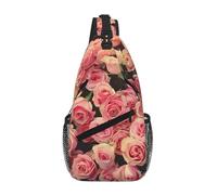Rosa Rosa Primo Piano Crossbody Sling Bag Crossbody Spalla Borsa Petto Tracolla Tracolla Vita Fanny Pack Uomini Donne