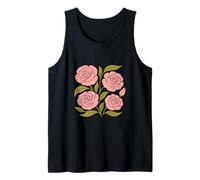 Rosa Rose Vintage Flower Lover Illustrazione Grafica Floreale Canotta
