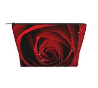 Rosa rossa, Borsa da toilette Borsa per trucco Borsa per cosmetici Borsa da toilette da viaggio portatile