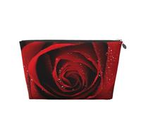 Rosa rossa, Borsa da toilette Borsa per trucco Borsa per cosmetici Borsa da toilette da viaggio portatile