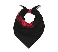 Rosa rossa e foglie nere,Sciarpa bandana per uomo e donna - Bandane eleganti e versatili per il collo e la testa