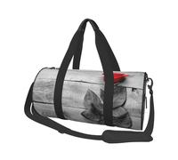 Rosa rossa stampata, Borsone da viaggio di grande capacità Borsa rotonda Borsa da viaggio sportiva Borsa da viaggio Borsa da fitness