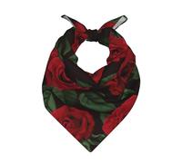 Rosa rossa stampata,Sciarpa bandana per uomo e donna - Bandane eleganti e versatili per il collo e la testa
