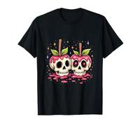Rosa Skull Candy Mele Carino Halloween Kawaii Design Maglietta