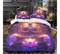 Rosa spezzata copripiumino 3 pezzi microfibra stampa 3D con cerniera cerniera nascosta con federa per cuscini Illustrazione digitale Set Di Copripiumino for adulti e bambini Super king（260x220cm）