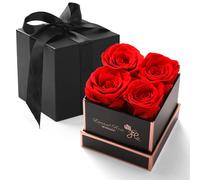 Rosa Stabilizzata Eterna Vera - Fiori Stabilizzati Veri Rose Rossa Confezione Re