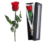 Rosa Stabilizzata Rose Vere Eterne Rosse Scatola Regalo Infinity Regalo di Rose Stabilizzate Con Steli Rosa Eterna Regalo Perfetto per Mamma, Fidanzata, Moglie E Nonna