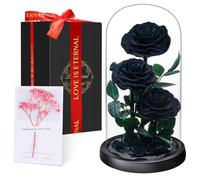 Rosa Stabilizzata Vera Regalo Donna in Cupola Vetro - Donna Regalo Compleanno, Rosa Eterna Idee Regalo Mamma Moglie Fidanzata Nonna, per San Valentino Anniversario Festa della Compleanno Natale