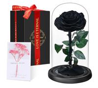 Rosa Stabilizzata Vera Regalo Donna in Cupola Vetro - Donna Regalo Compleanno, Rosa Eterna Idee Regalo Mamma Moglie Fidanzata Nonna, per San Valentino Anniversario Festa della Compleanno Natale