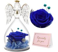 Rosa Stabilizzata Vera Regalo Donna,Rosa Eterna in Angel Cupola Regalo Mamma,Fig
