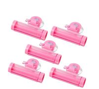 Rosa Strizza Dentifricio Rotolante Estrusore Manuale 5 Pezzi, in Plastica | Dispenser per Dentifricio, Stringi Tubetto Dentifricio, Multi Funzione, Non Si Deforma Facilmente