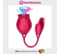 Rosa succhia clitoride con foglia vibrante vibratore in silicone 10 funzioni USB