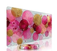 Rosa Tappetino Mouse xxl 1400x600x3mm Gaming Mouse Pad Accessori Scrivania Sottomano Antiscivolo Grande Computer Tastiera Mousepad Astratto Tappetino PC Waterproof Base in Gomma, per Laptop w-8436