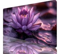 Rosa Tappetino Mouse XXL 700x300x3mm, Tappetino Scrivania con Bordi Cuciti, Gaming Mouse Pad con Base in Gomma Antiscivolo, Mousepad Migliora Precisione e Velocità, Regalo Donna, Fiore V-6574