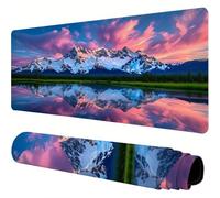 rosa Tappetino Mouse XXL Gaming 1000x500x3mm Montagna innevata Impermeabile Tappetino Scrivania, Resistente Antiscivolo Mouse Pad, Migliora la Precisione e la Velocità Accessori Scrivania Gaming J1-25