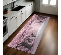 Rosa Tappeto Cucina Sentiero dei ciliegi in fiore nel parco 50 x 150 cm Antiscivolo Impermeabile Comodo Lavabile Multiuso Passatoia Corridoio Soggiorno