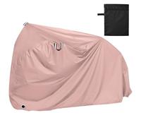 Rosa Tinta Unita Pura Pianura Pesca Impermeabile Coperture per Bici con Fori di Blocco Anti Polvere Pioggia Neve UV Storage Copertura di Pioggia Adatto per la maggior parte dei fondi impermeabile para