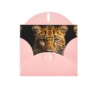 Rosa Vacanza saluto assegno carta vuota e perla bella nota vuota blocco VVXBHGR Il modello leopardo dagli occhi profondi