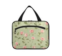 Rosa Vintage Rose Hanging Toiletry Bag per gli uomini che viaggiano con gancio, Designer Essentials Toiletry Bag Hanging per le donne Viaggio Bagno estuches para maquillaje L