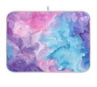 Rosa Viola Blu Turchese Acquerello Astratto Resistente al Calore mar controsoffitto Stuoia di asciugatura Piatto Tappetino di asciugatura 18 x 24 18 x 24