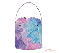 Rosa Viola Blu Turchese Acquerello Astratto Sacchetto di Immagazzinaggio con Fori Sacchetto di Filato di Stoccaggio per Knitting Tool Bolsa para hilos de tej