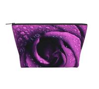 Rosa viola stampata, Borsa da toilette Borsa per trucco Borsa per cosmetici Borsa da toilette da viaggio portatile