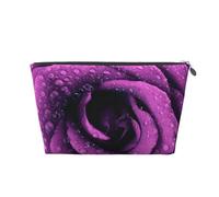 Rosa viola stampata, Borsa da toilette Borsa per trucco Borsa per cosmetici Borsa da toilette da viaggio portatile